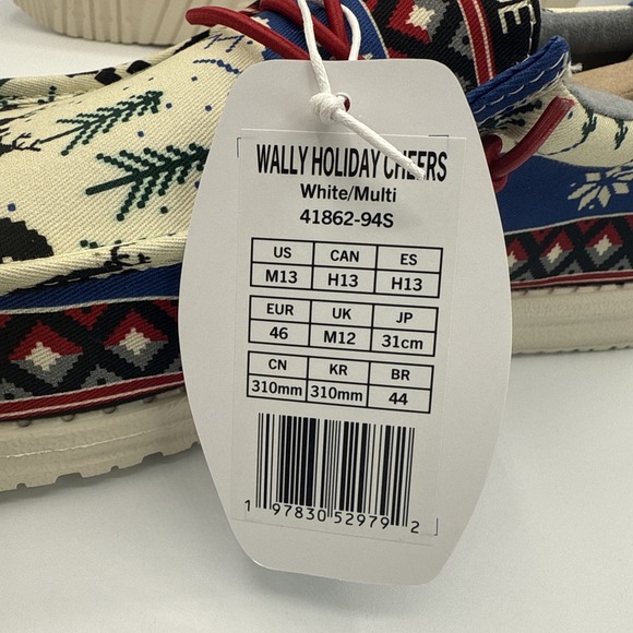 Hey Dude‎ Wally Holiday Cheers - Holiday White/Multi Sz Mens 13 main image 4